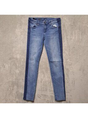 Kut from the Kloth Size 6 Diana Skinny Denim Jeans Blue Two Tone Medium Wash